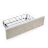 Modern Queen Size Cushioned Bed Frame With Headboard And Storage Drawers Foam Upholstery - Beige - Image 15