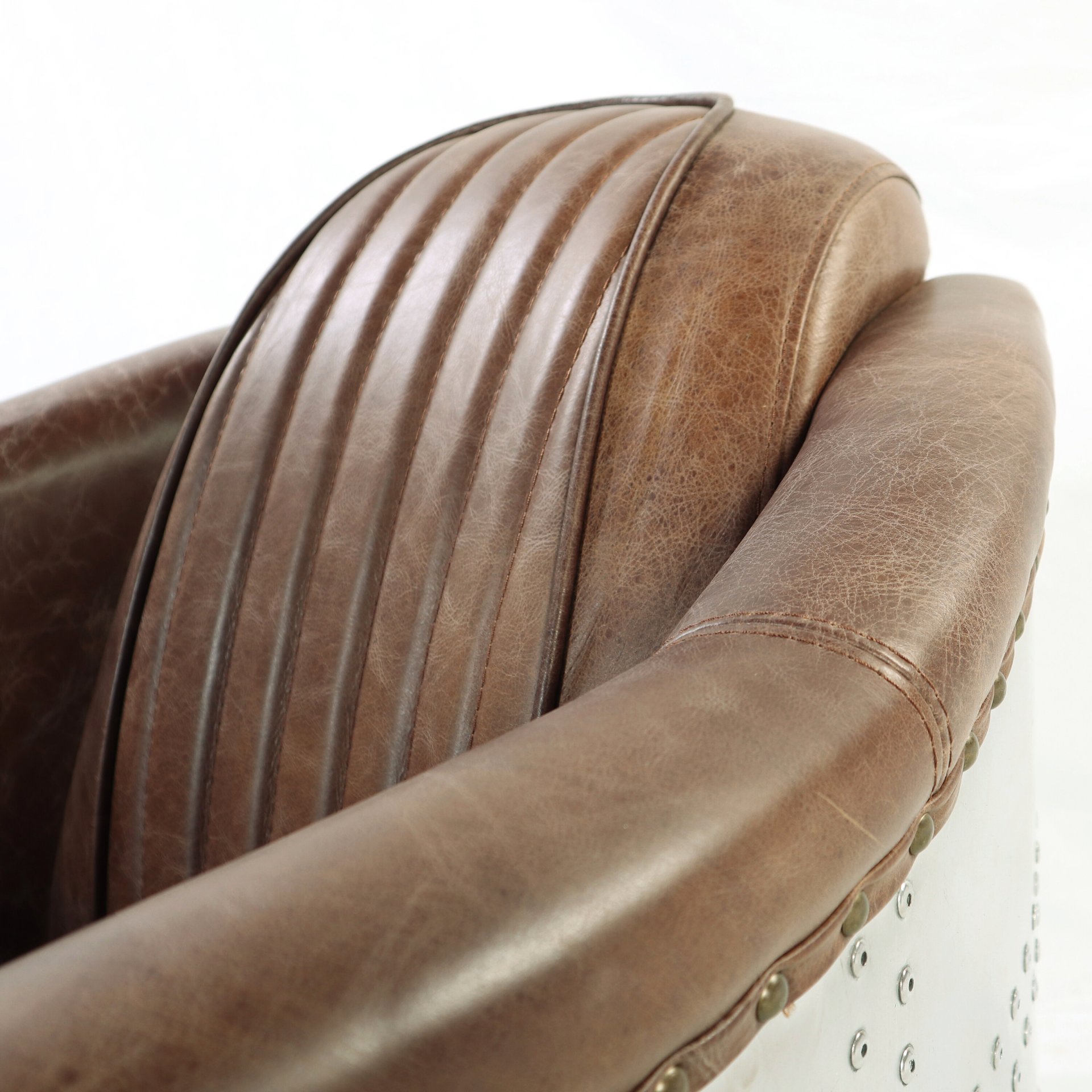 Brancaster - Top Grain Leather Living Room Set - Brown - Image 12