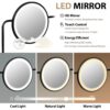 Makeup Vanity Desk With 3-Mode Lighted Mirror & Wireless Charging Station, Vanity Table With Drawer & 3 Open Shelves For Ample Storage Space, Dressing Table For Bedroom - White - Image 5