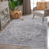 Marfi - 5' X 7' Oriental Area Rug - Silver - Image 2