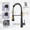 Commercial Kitchen Faucet With Pull Down Sprayer And Magnetic Docking Spray Head - Matte Black - Image 5