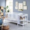 Palmer - 3 In 1 Convertible Crib, Changer Combo - White - Image 6