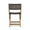 Evergreen - Outdoor Wooden Bistro Chair With Wicker Back - Brown - Image 12