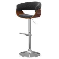 Sheldon - Adjustable Swivel Bar Stool - Charcoal Gray