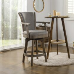 Williams - Swivel Counter Height Bar Stool - Heathered Gray