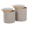 Tray - Contemporary Nesting Ottoman Set - Light Brown / Natural - Image 2