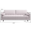 Anthony - Linen Sofa - Light Beige - Image 7