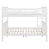 Full Over Full Bunk Bed With Ladder For Bedroom - White - Image 16