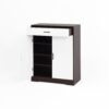 Freestanding Wooden Shoe Cabinet, 4 Tier Organizer With Drawer - White / Walnut - Image 18
