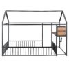Full Size Bed House Frame With Desk, Shelves, Power Outlets And USB Ports - Black - Image 7