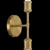 Reverie - Double Lights Bathroom Wall Sconce Over Mirror - Clear / Gold - Image 3