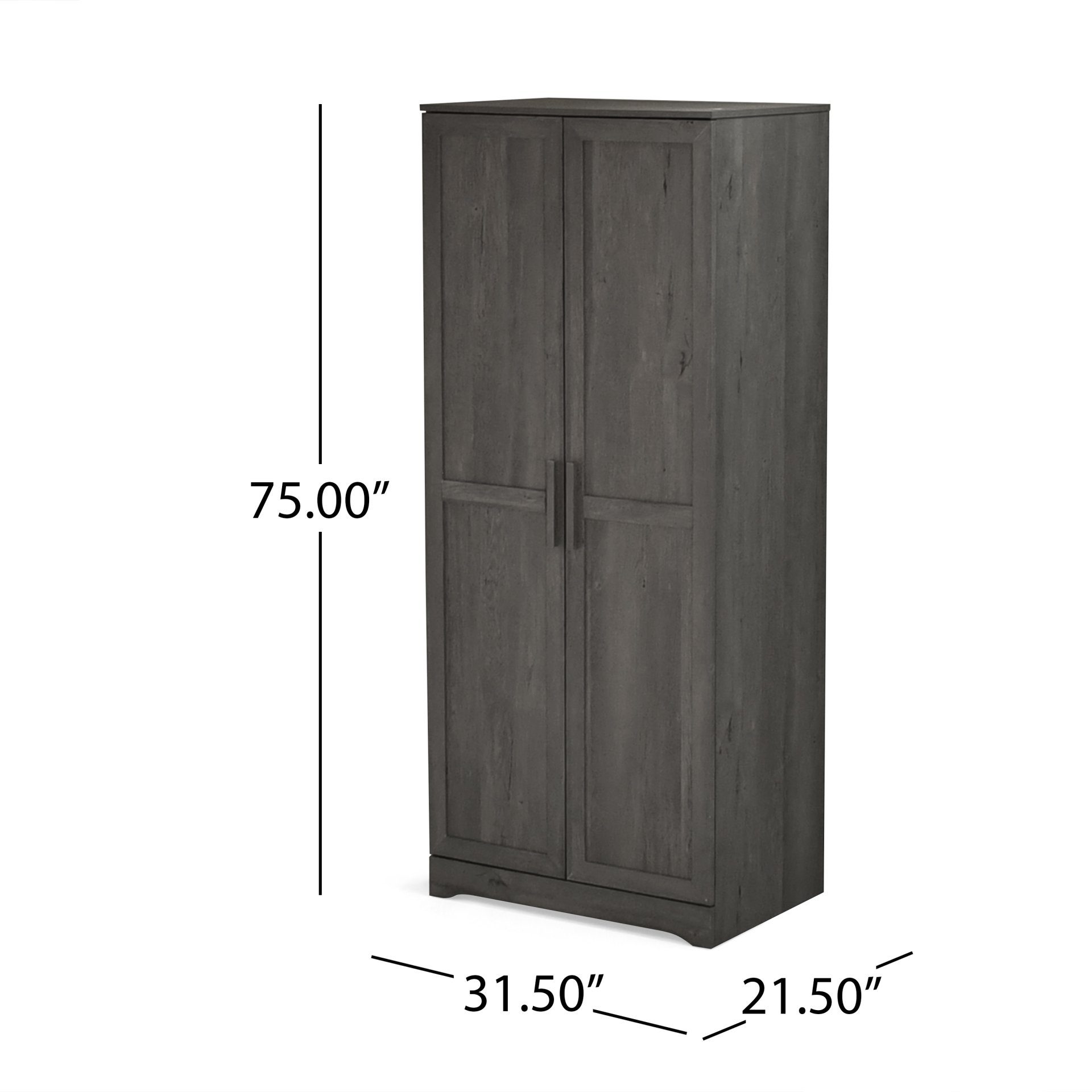 Danbury - Wood Wardrobe - Gray - Image 3