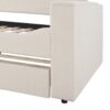 Twin Size Upholstered Daybed With Storage Armrests, Trundle And Latest Integrated Bluetooth Audio System - Beige - Image 13