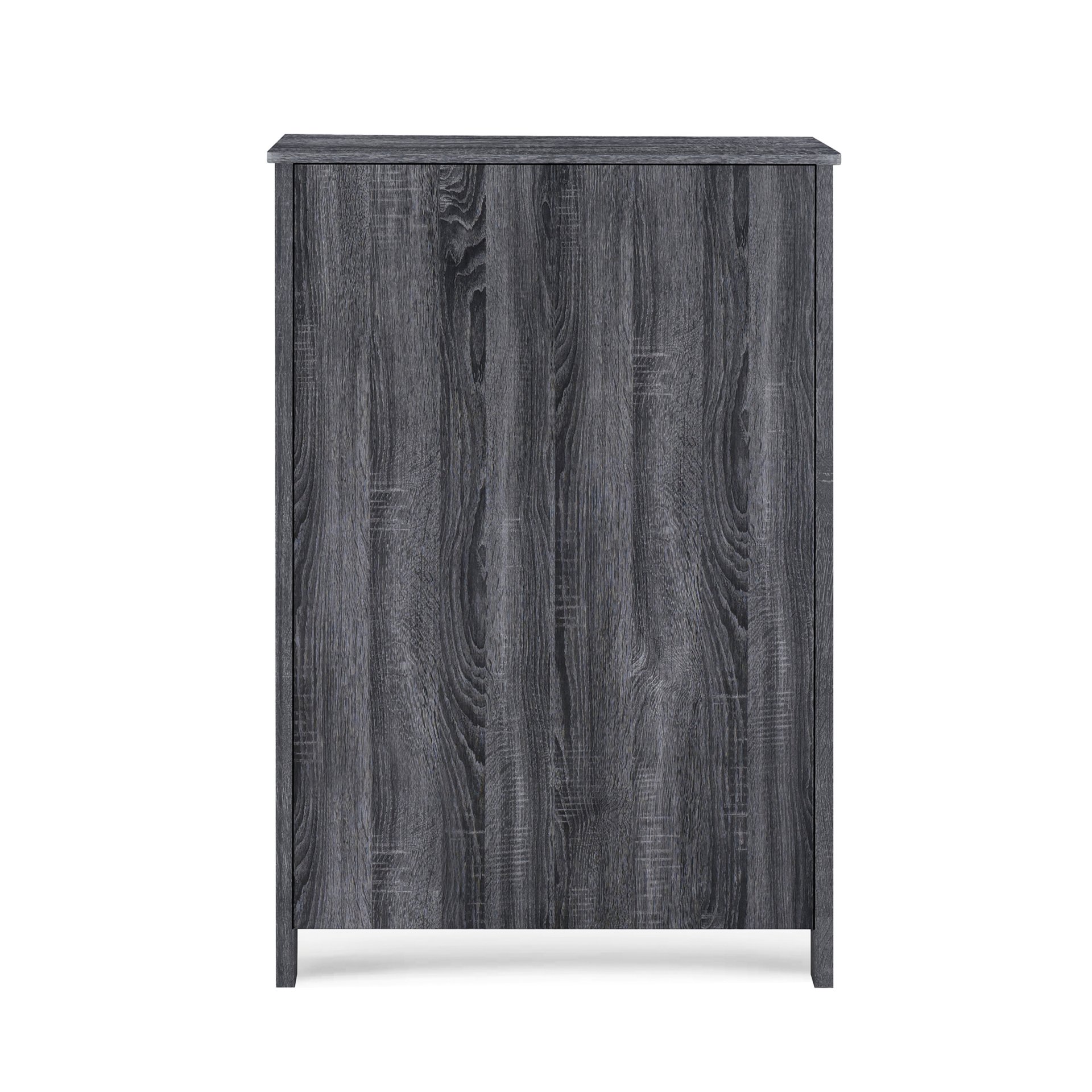 Titeca - Contemporary Wood 5 Drawer Dresser - Dark Gray - Image 11