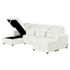 Oversized U - Shaped Sofa Versatile Sectional Sofa Pull Out Sofa Bed With Double Storage Chaise Lounges And 2 USB Ports For Living Room - Beige - Image 14