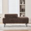 Mini Loveseat With Adjustable Backrest - Brown - Image 8