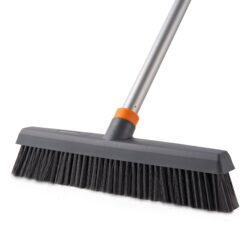 Adjustable Floor Brush With Squeegee Powerful Cleaner For Concrete, Tile, Bathrooms, Kitchens, Garages, And Pools - Black