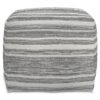 Carina - Square Woven Pouf - Black White - Image 2
