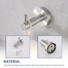 Bathroom Set 4 Pack With Towel Bar Racks, Toilet Paper Holder, Ring, Hook, Stainless Steel - Brushed Nickel - Image 6