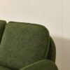 Loveseat Sofa Small Couch For Living Room, Sherpa Fabric Upholstered Loveseat Sofa Couch, Small Loveseat Sofa For Apartment, Bedroom - Green - Image 6