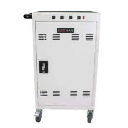Mobile Charging Cart For Tablets Laptops 35 Device Capacity Matt Metal - Antique White