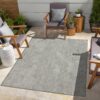 Sunshine - 2'7" X 7'3" Polypropylene, Indoor, Outdoor Area Rug - Silver - Image 4