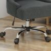 Glory Diamond Tufted Upholstered Office Chair With Rolling Casters And Sloped Arms - Dark Gray / Chrome - Image 9