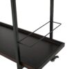 Modern Industrial Bar Cart With Shelving And Rolling Casters - Walnut - Image 15