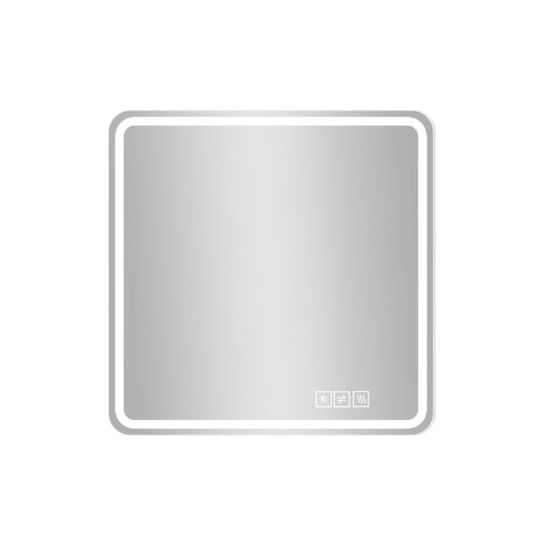 LED Bathroom Mirror, Anti Explosion Glass, Rust Resistant, Anti Fog, Tri Color - Silver