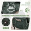 Modern Chenille 2 Seater Sofa With LED Light, USB Charging Port, And Storage Bag - Emerald - Image 8