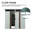 Outdoor Metal Storage Shed - White - Image 9