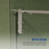 Frameless Shower Door, Sliding Shower Door, Premium 5 / 16" (8 Mm) Thick Tempered Glass Shower Enclosure With Towel Bar, Double Side Easy Clean Coat, Finished With Buffer - Brushed Nickel - Image 6