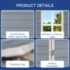 4X6Ft Resin Outdoor Storage Shed Kit-Perfect To Store Patio Furniture - Gray - Image 7