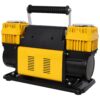 Heavy Duty 12V Dual Cylinder Air Compressor, Tire Inflator With Gauge - Yellow / Black - Image 5