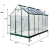 6.3'*10.2'*7' Polycarbonate Greenhouse, Heavy Duty Outdoor Aluminum Walk-In Green House Kit With Rain Gutter, Vent And Door For Backyard Garden - Green - Image 27