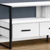 TV Stand, Console, Media Entertainment Center, Storage Drawers, Contemporary & Modern - White - Image 4