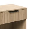 Modern Fluted Drawer Nightstand With Open Cubby Coastal - Light Brown - Image 3