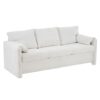 Modern 3 Seater Sofa Chenille Couch Plush Triple Seater Sofa With High Density Foam Cushions, Deep Seat Living Room Couch For Family Room, Apartment & Home Theater - Ivory White - Image 12