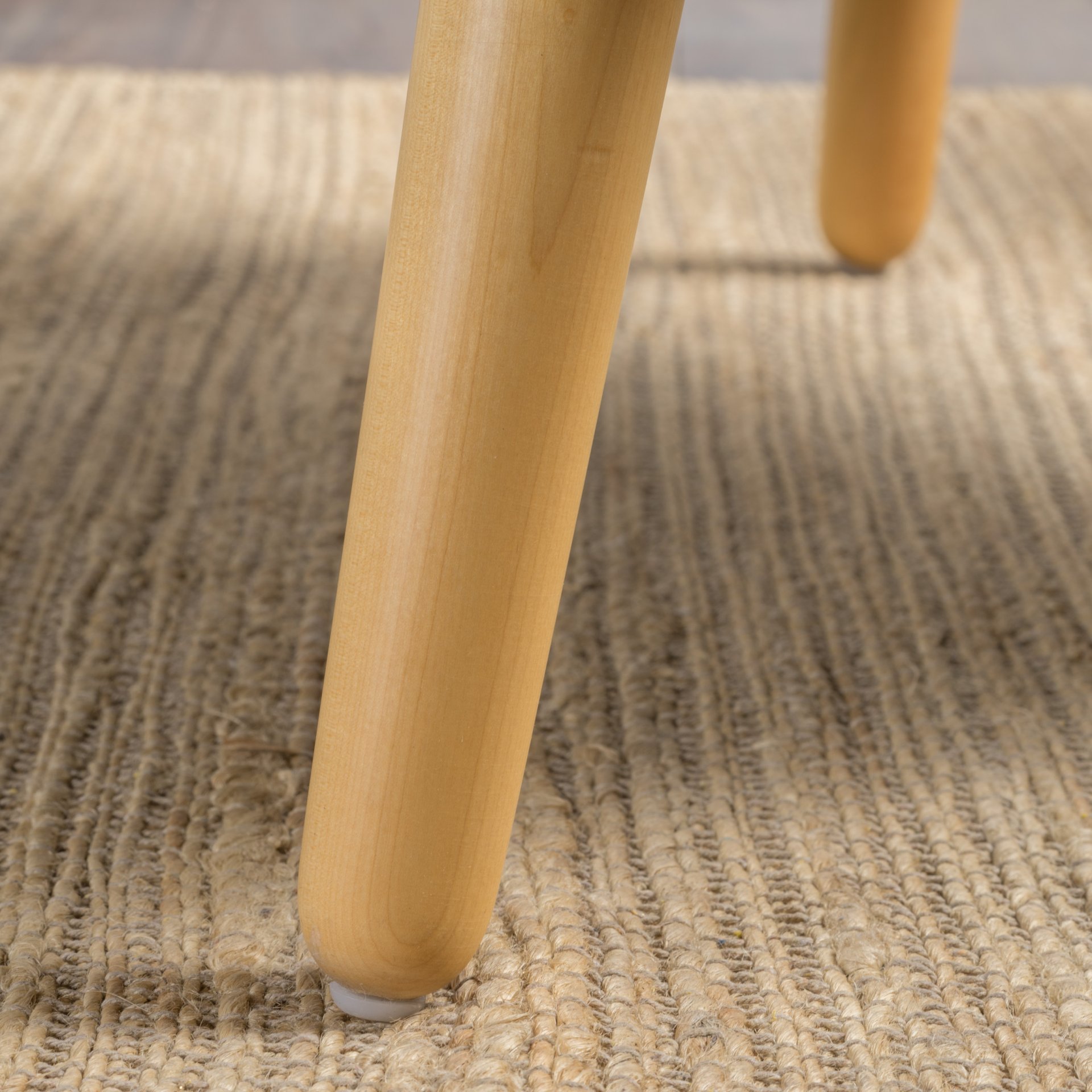 Modern Arm Chair With Tufted Back Fabric And Birch Wood Legs - Purple - Image 6