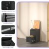 Steel 2 Drawer Vertical File Cabinet With Lock For A4 Legal / Letter Size - Black - Image 6