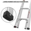Multi-Position Foldable Aluminum Ladder, A-Frame And Straight Ladder, Ansi 250Lbs - Gray - Image 6
