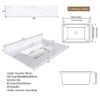 Carrara Marble Design Elegant Bathroom Vanity Top With Undermount Sink - White - Image 8
