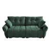 Premium 2 Seater Sofa Ergonomic Design With High Resilience Foam Cushions, Modern Fabric Upholstery - Green - Image 9