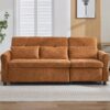 2 In 1 Sofa 3 Seater Sofa With Sofa Bed And Reversible Recliner - Orange - Image 5