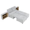 Versatile Sofa Bed Modular Sofa Free Combined Sofa With 2 Storage Racks - Gray - Image 18