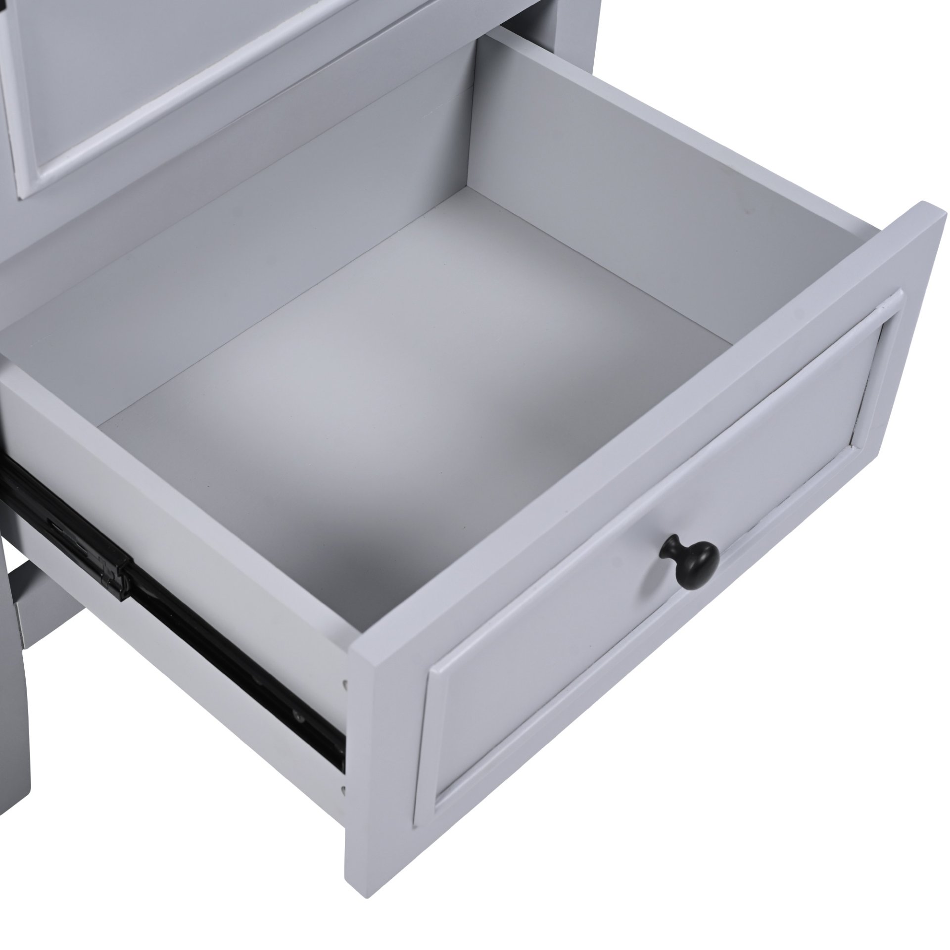 20" Bathroom Vanity With Sink, Bathroom Cabinet With A Door, Door Shelf Storage And Adiustable Foot Pads, A Drawer - Gray - Image 22