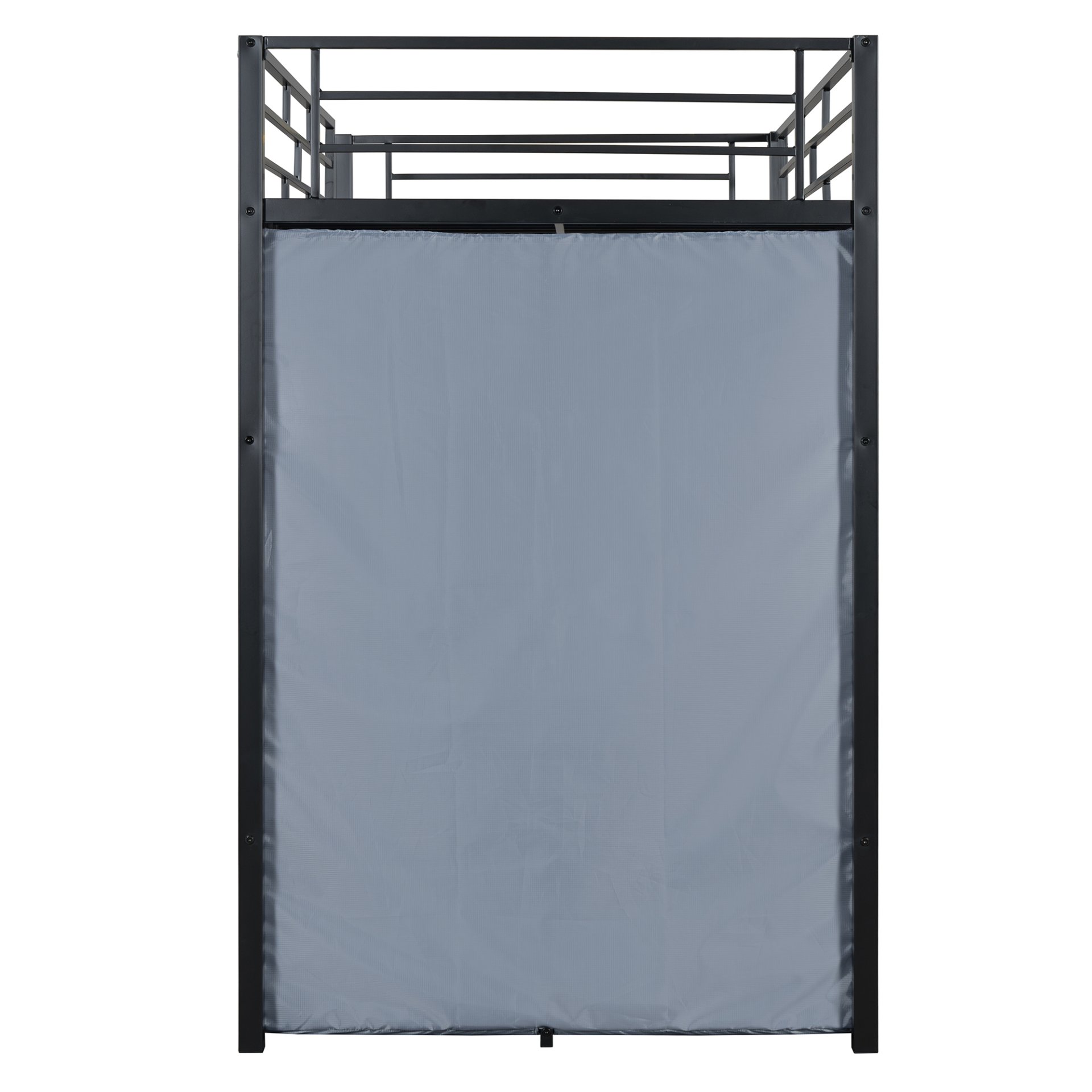 Twin Size Loft Bed With Desk, Shelves, Power Outlet, LED Light And Wardrobe - Black - Image 14