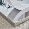 Contemporary Style Glass Top Coffee Table With White Base Suitable For Living Rooms And Lounge Areas - White - Image 11