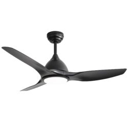 Modern Ceiling Fan With 22W Led Light, 3 ABS Fan Blades Dc Motor Ceiling Fan For Bedroom Living Room - Black
