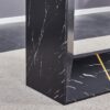 Modern Dining Table With Marbled Design For Luxurious Elegance - Black - Image 17